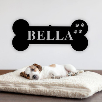 Custom Dog Name Sign, Personalized Dog Bone, Custom Dog Bones, Custom Metal Dog Bones, Personalized Metal dog Bones, Dog House Signs - Thegiftio UK