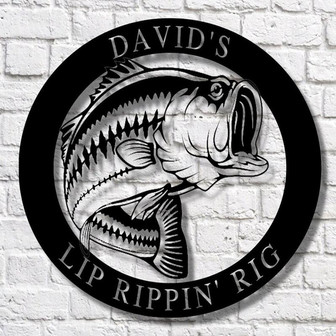 Custom fishing sign, Personalized camp sign, Gift sign for dad, Gift for Grandpa, Gift for husband, Dad gift, Sign for fish camp, fishing - Thegiftio UK