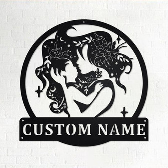 Custom Floral Mom And Baby Metal Wall Art, Personalized Mom And Baby Name Sign Decoration For Room, Mom And Baby Home Decor, Love Baby - Thegiftio UK