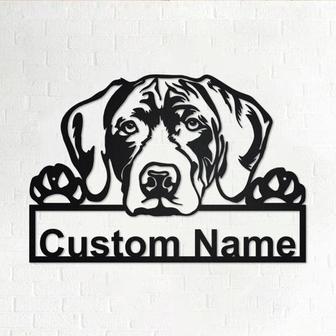 Custom German Shorthaired Pointer Dog Metal Wall Art, Personalized German Shorthaired Pointer Name Sign Decoration For Room, Custom Dog - Thegiftio UK