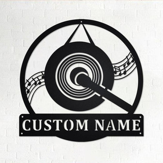 Custom Gong Musical Instrument Metal Wall Art, Personalized Gong Name Sign Decoration For Room, Gong Metal Home Decor, Custom Gong - Thegiftio UK