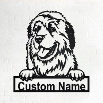 Custom Great Pyrenees Dog Metal Wall Art, Personalized Great Pyrenees Name Sign Decoration For Room, Great Pyrenees Home Decor, Custom Dog - Thegiftio UK