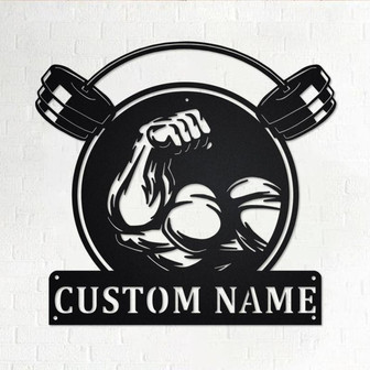 Custom Gym Metal Wall Art, Personalized Gym Name Sign Decoration For Room, Gym Metal Wall Home Decor, Custom Gym For Room, Gym Lover, Gym - Thegiftio UK
