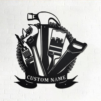 Custom Handyman Metal Wall Art, Personalized Handyman Name Sign Decoration For Room, Handyman Home Decor, Custom Handyman, Handyman - Thegiftio UK