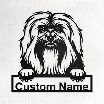 Custom Havanese Dog Metal Wall Art, Personalized Havanese Name Sign Decoration For Room, Havanese Home Decor, Custom Dog,Custom Havanese Dog - Thegiftio UK