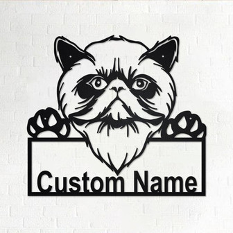 Custom Himalayan Cat Metal Wall Art, Personalized Himalayan Cat Name Sign Decoration For Room, Himalayan Cat Home Decor,Custom Himalayan Cat - Thegiftio UK