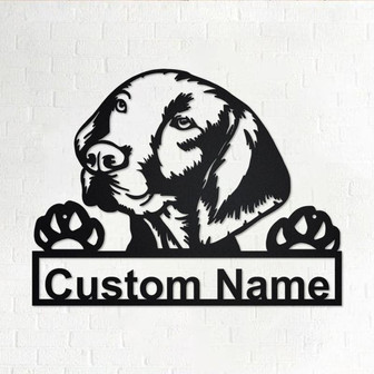 Custom Hungarian Vizsla Dog Metal Wall Art, Personalized Hungarian Vizsla Name Sign Decoration For Room, Hungarian Vizsla Home Decor - Thegiftio UK