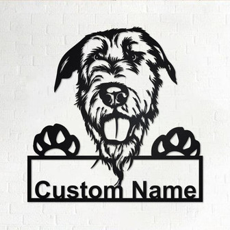 Custom Irish wolfhound Dog Metal Wall Art, Personalized Irish wolfhound Name Sign Decoration For Room, Irish wolfhound Home Decor,Custom Dog - Thegiftio