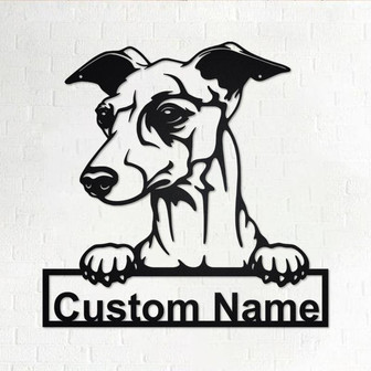 Custom Italian Grayhound Dog Metal Wall Art, Personalized Italian Grayhound Name Sign Decoration For Room, Italian Grayhound Home Decor - Thegiftio UK