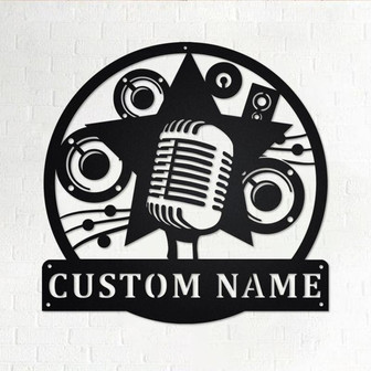 Custom Karaoke Metal Wall Art, Personalized Karaoke Name Sign Decoration For Room, Karaoke Home Decor, Custom Karaoke, Karaoke Musical - Thegiftio UK
