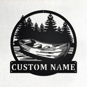 Custom Kayak Canoe Boat Metal Wall Art, Personalized Kayaker Name Sign Decoration For Room, Kayaking Metal Home Decor, Custom Kayaking - Thegiftio UK