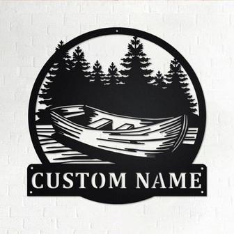 Custom Kayak Canoe Boat Metal Wall Art, Personalized Kayaker Name Sign Decoration For Room, Kayaking Metal Home Decor, Custom Kayaking - Thegiftio
