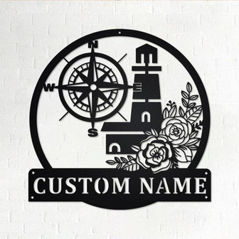 Custom Lighthouse Metal Wall Art, Personalized Lighthouse Name Sign Decoration For Room, Lighthouse Home Decor, Custom Lighthouse,Lighthouse - Thegiftio UK