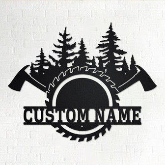 Custom Lumberjack Metal Wall Art, Personalized Lumberjack Name Sign Decoration For Room, Lumberjack Home Decor, Custom Lumberjack - Thegiftio UK
