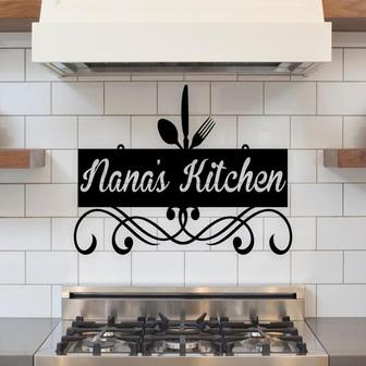 Custom Metal Kitchen Sign, Nana&#39;s Kitchen Metal Sign, Personalized Kitchen Signs, Mom&#39;s Kitchen, Kitchen Decor, Personalized Sign - Thegiftio UK