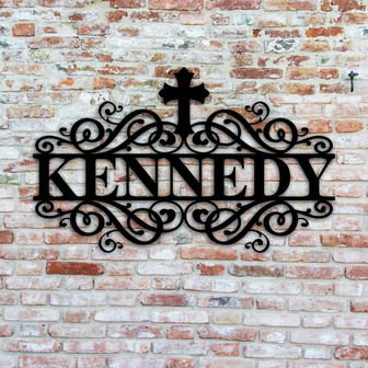 Custom Metal Name Sign, Christmas gift, Housewarming Gift, Church, Custom Metal Sign,Outdoor Metal Sign,cross, metal cross,Birthday gift,art - Thegiftio UK