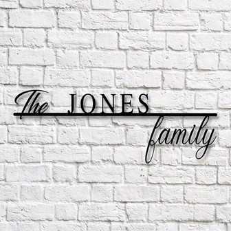 Custom Metal Name Sign, Family Name Metal Sign, Personalized Last Name Sign, Door Hanger, Outdoor Metal Sign, Wedding Gift, Monogram Sign - Thegiftio UK