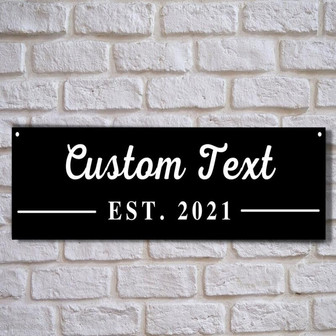 Custom Metal Name Sign, Family Name Metal Sign, Personalized Last Name Sign, Door Hanger, Outdoor Metal Sign, Wedding Gift, Monogram Sign - Thegiftio UK