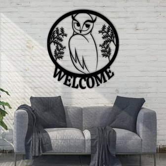 Custom Metal Owl Sign,Owl,Home Decor,wall hanging,Owl wall hanging,custom home decor,custom owl decor,gift,sign,owl sign,christmas,wall art - Thegiftio UK