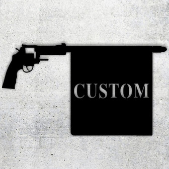 Custom Metal Sign,Address sign,Gun sign, name sign, custom sign, home decor, name sign,Gun,bullet sign,American,personalized sign,gun bang - Thegiftio UK