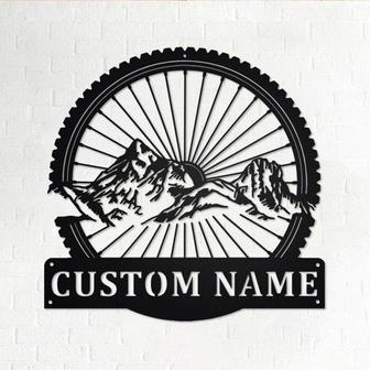 Custom Mountain Bike Metal Wall Art, Personalized Mountain Bike Name Sign Decoration For Room, Mountain Bike Home Decor,Custom Mountain Bike - Thegiftio UK