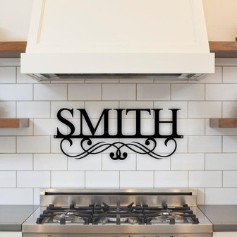 Custom Name Sign, Metal Name Sign, Personalized Metal Sign, Housewarming Gift, Family Name Sign, Wedding Name Sign, Family Sign, Door Hanger - Thegiftio UK