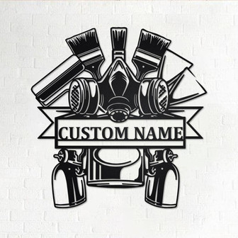 Custom Painter Metal Wall Art, Personalized Painter Name Sign Decoration For Room, Painter Metal Home Decor, Custom Painter, Painter Tools - Thegiftio UK
