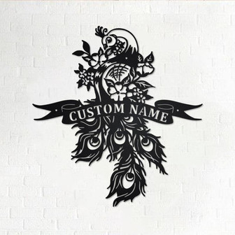 Custom Peacock Metal Wall Art, Personalized Peacock Name Sign Decoration For Room, Peacock Metal Home Decor, Custom Peacock, Peacock Animals - Thegiftio UK