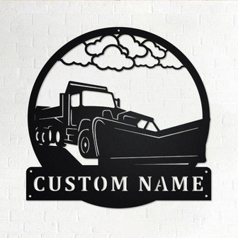 Custom Plow Truck Metal Wall Art, Personalized Truck Driver Name Sign Decoration For Room, Plow Truck Home Decor. Custom Truck,Trucker Gift - Thegiftio UK