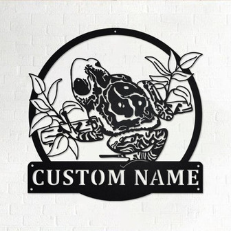Custom Poison Frog Metal Wall Art, Personalized Poison Frog Name Sign Decoration For Room, Poison Frog Home Decor, Custom Poison Frog - Thegiftio UK