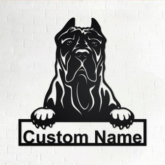 Custom Presa Canario Dog Metal Wall Art, Personalized Presa Canario Name Sign Decoration For Room, Presa Canario Home Decor, Custom Dog - Thegiftio UK