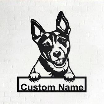 Custom Rat Terrier Dog Metal Wall Art, Personalized Rat Terrier Name Sign Decoration For Room, Rat Terrier Home Decor,Custom Rat Terrier Dog - Thegiftio UK