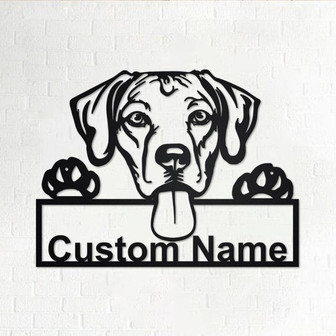 Custom Rhodesian Ridgeback Dog Metal Wall Art, Personalized Rhodesian Ridgeback Name Sign Decoration For Room,Rhodesian Ridgeback Home Decor - Thegiftio UK