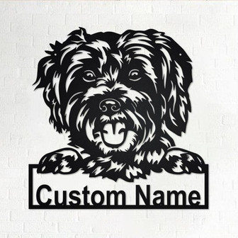 Custom Schnoodle Dog Metal Wall Art, Personalized Schnoodle Dog Name Sign Decoration For Room, Schnoodle Home Decor, Custom Dog, Schnoodle - Thegiftio UK