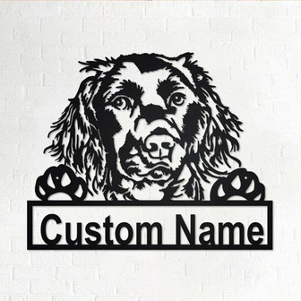 Custom Scotia Duck Tolling Dog Metal Wall Art, Personalized Scotia Duck Tolling Name Sign Decoration For Room,Scotia Duck Tolling Home Decor - Thegiftio UK
