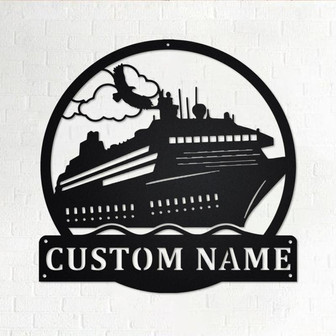 Custom Ship Metal Wall Art, Personalized Ship Name Sign Decoration For Room, Ship Metal Home Decor, Custom Ship, Ship Metal Decoration - Thegiftio UK