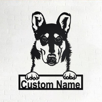 Custom Smooth Collie Dog Metal Wall Art, Personalized Smooth Collie Name Sign Decoration For Room, Smooth Collie Home Decor, Custom Dog - Thegiftio UK