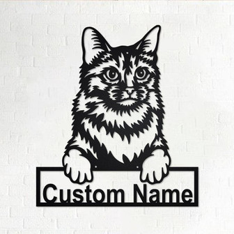 Custom Somali Cat Metal Wall Art, Personalized Somali Cat Name Sign Decoration For Room, Somali Cat Home Decor, Custom Somali Cat, Cat Lover - Thegiftio