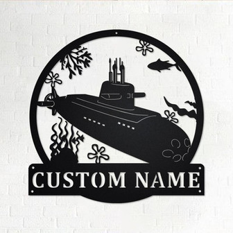Custom Submarine Metal Wall Art, Personalized Submarine Name Sign Decoration For Room, Submarine Home Decor, Custom Submarine - Thegiftio UK