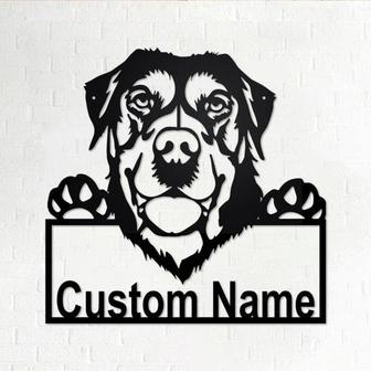 Custom Swiss Mountain Dog Metal Wall Art, Personalized Swiss Mountain Name Sign Decoration For Room, Swiss Mountain Home Decor, Custom Dog - Thegiftio UK