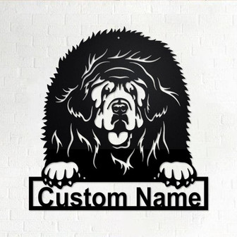 Custom Tibetan Mastiff Dog Metal Wall Art, Personalized Tibetan Mastiff Name Sign Decoration For Room, Tibetan Mastiff Home Decor,Custom Dog - Thegiftio UK