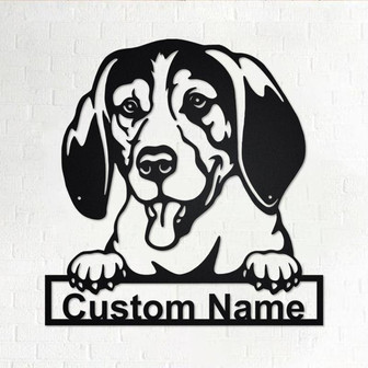 Custom Treeing Walker Coonhound Dog Metal Wall Art, Personalized Treeing Walker Coonhound Name Sign Decoration For Room,Dog Metal Home Decor - Thegiftio UK