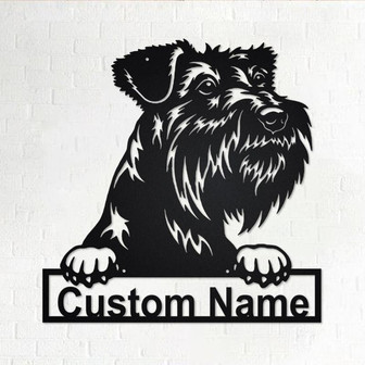Custom Tsverkshnautser Dog Metal Wall Art, Personalized Tsverkshnautser Name Sign Decoration For Room,Tsverkshnautser Home Decor, Custom Dog - Thegiftio UK