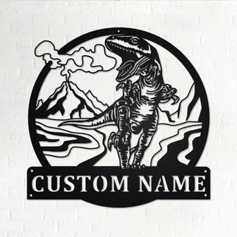 Custom Tyrannosaurus Metal Wall Art, Personalized Tyrannosaurus Name Sign Decoration For Room, Tyrannosaurus Metal Home Decor, Custom T-Rex - Thegiftio UK