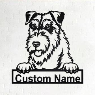 Custom Wales Terrier Dog Metal Wall Art, Personalized Wales Terrier Name Sign Decoration For Room, Wales Terrier Home Decor, Custom Dog - Thegiftio UK