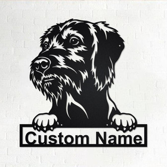 Custom Wirehaired Vizsla Dog Metal Wall Art, Personalized Wirehaired Vizsla Name Sign Decoration For Room, Wirehaired Vizsla Home Decor - Thegiftio UK
