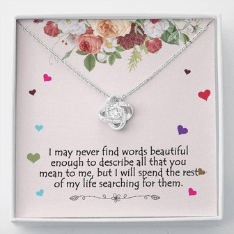Cz Love Knot Necklace Gift For Wife, Sister, Friend, Girlfriend... - Thegiftio UK