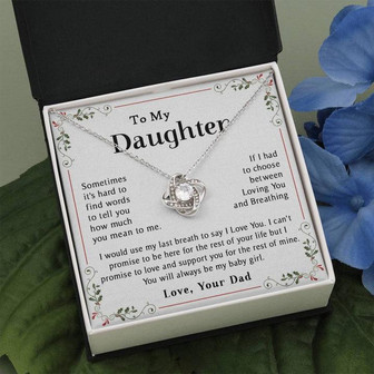 Dad To Daughter Gifts - Love Knot Necklace - Thegiftio UK