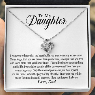 Daughter - Forever & Always - Love Knot Necklace - Thegiftio UK
