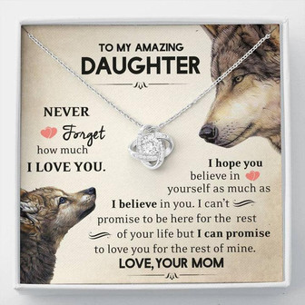 Daughter - Never Forget - Love Knot Necklace - Thegiftio UK